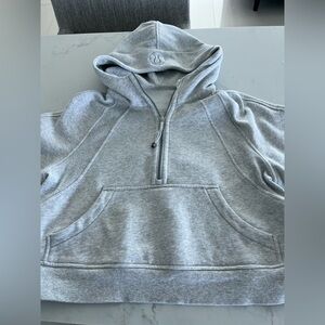 lululemon Scuba oversized half zip cropped hoodie | xs/s | grey